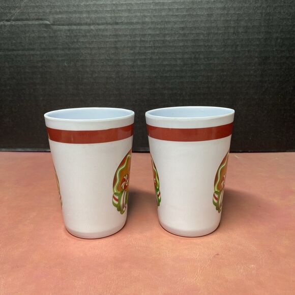 Citrus Grove Melamine Kids Tumbler Cup Santa Claus & Gingerbread Man Holidays - Picture 3 of 15